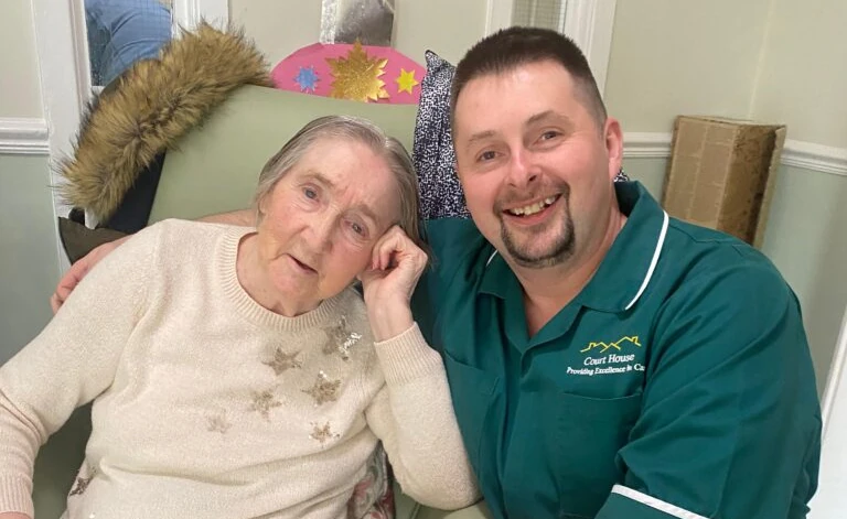 A carer and a lady